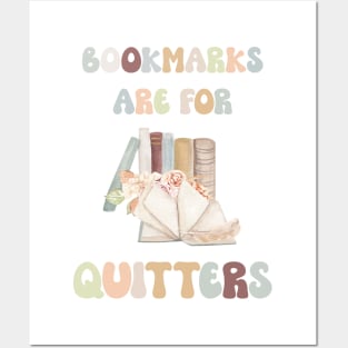 Bookmarks are for Quitters Book Reading Posters and Art